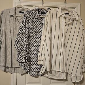 Set Of 3 Collared Lane Bryant Tops 26/28